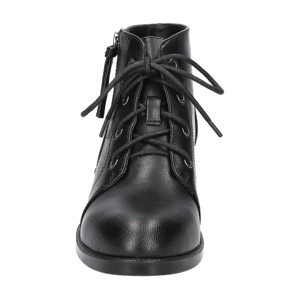 Easy Street Womens Becker Ankle Boots Side Zip Black 9.5 Block Heel MSRP $59